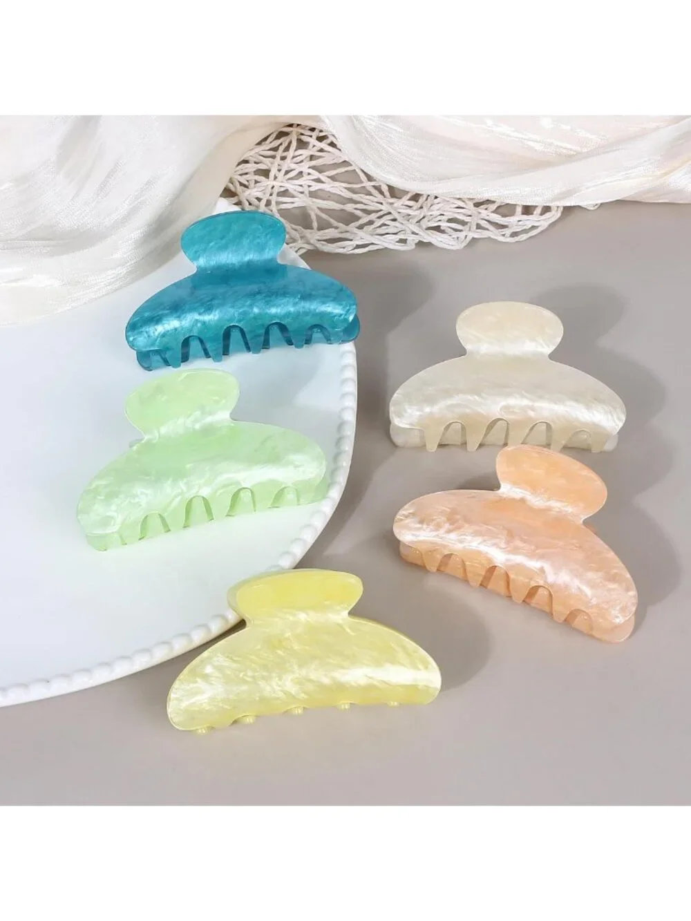 10 Pcs Medium Hair Claw Clips - Strong Hold Non-Slip Jaw Clamp for Thick/Thin
